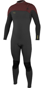 2022 O'Neill Mens Hyperfreak Comp 3/2mm Zipless Wetsuit 4970 - Black / Bloodshot